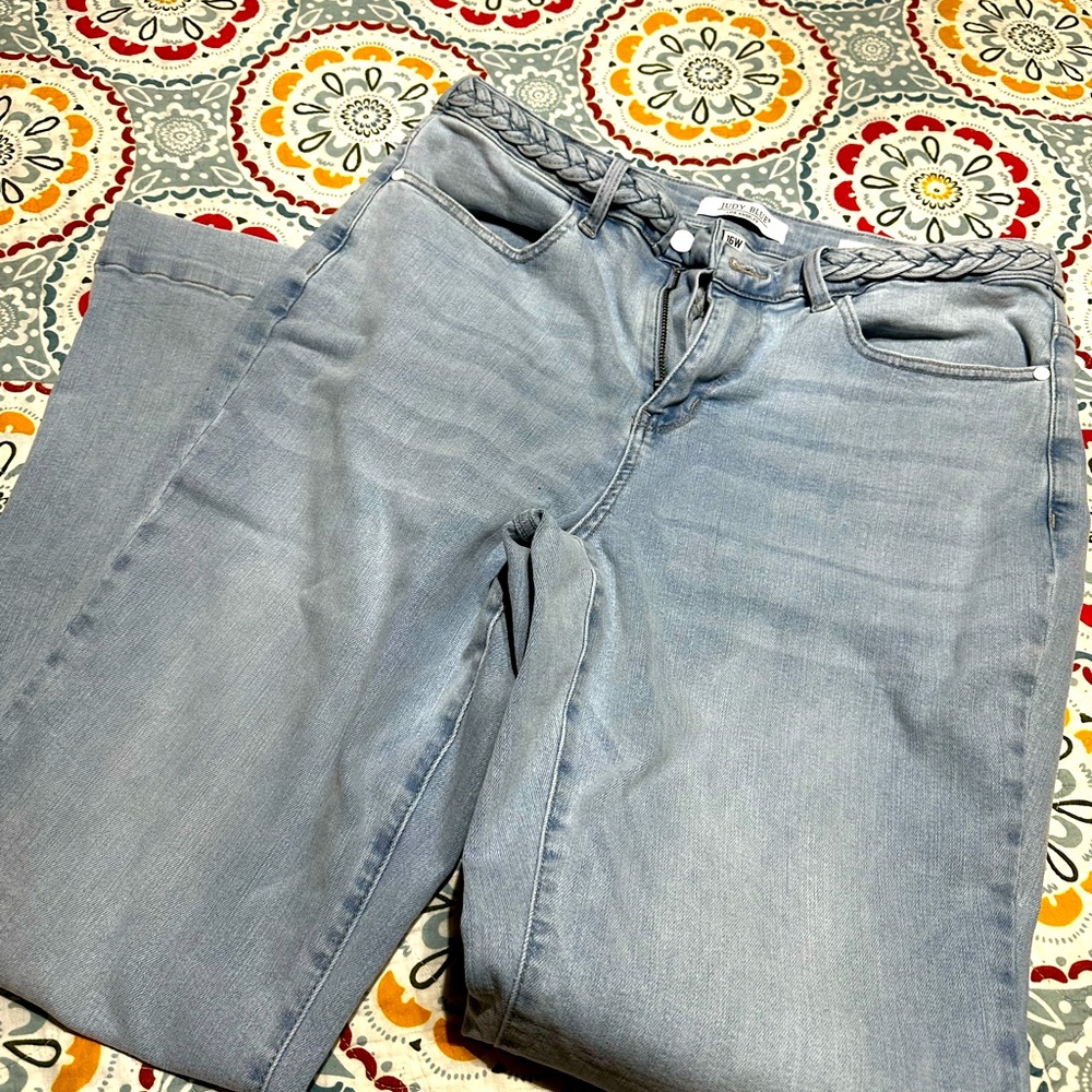 Judy Blue light color jeans, size 16W.